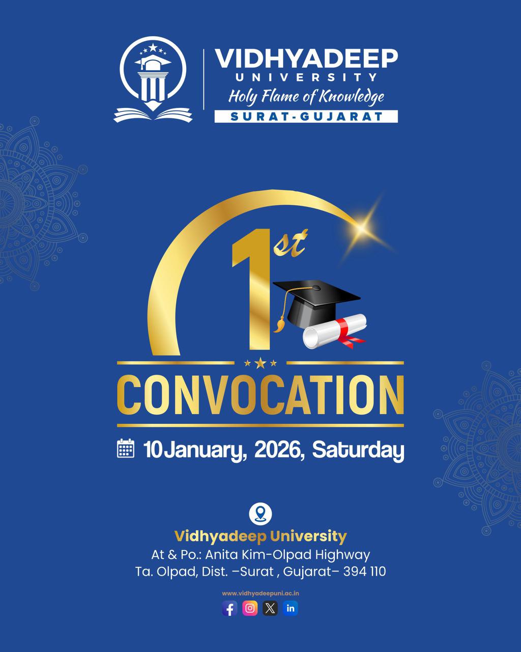 Vidhyadeep University Convocation
